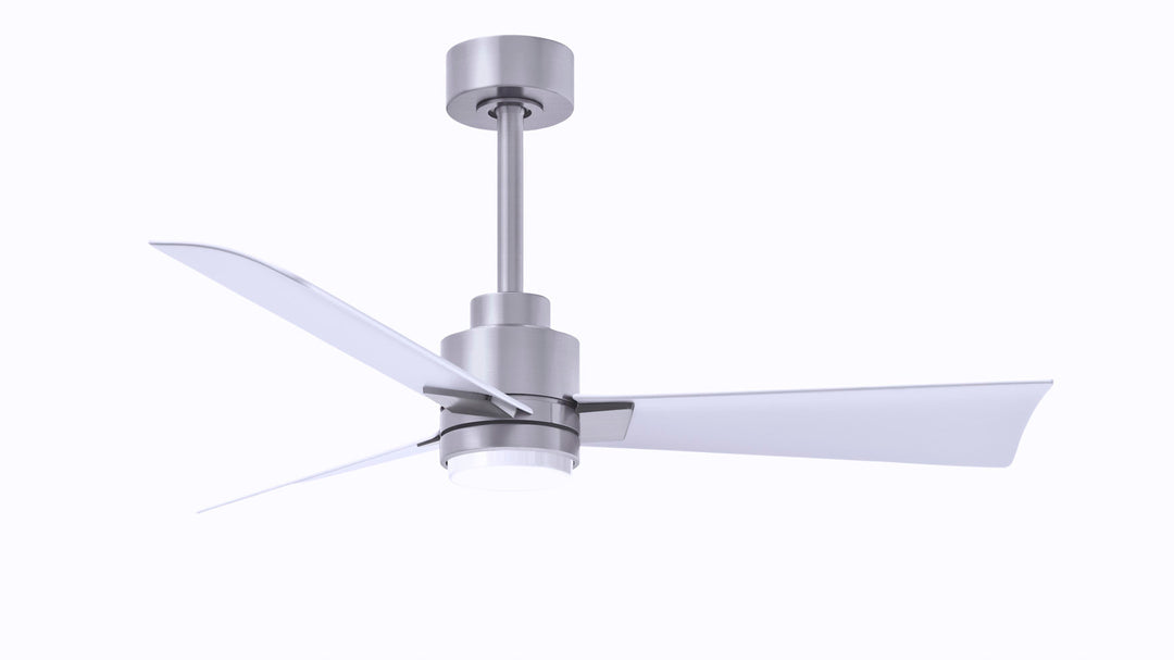 Matthews Fan Company Alessandra - 42" Indoor Ceiling Fans Matthews Fan Company Brushed Nickel Matte White Yes