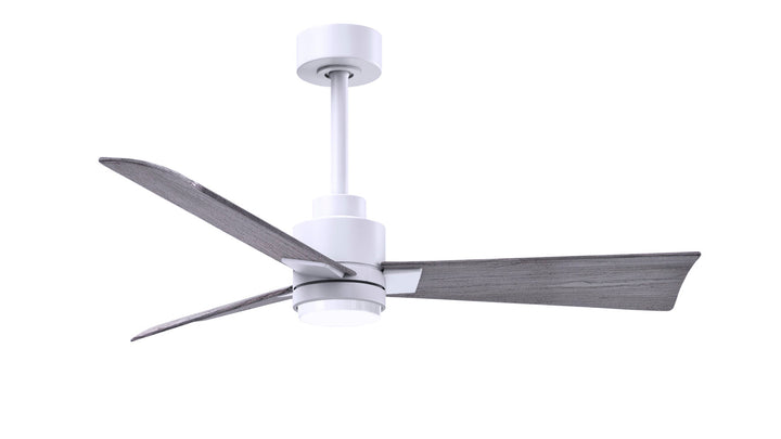 Matthews Fan Company Alessandra - 42" Indoor Ceiling Fans Matthews Fan Company Matte White Barn Wood Yes