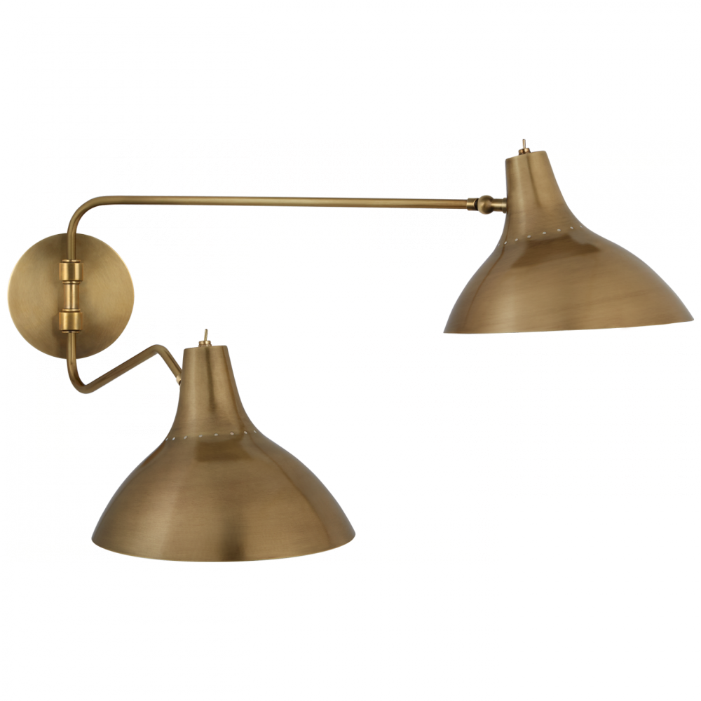 Visual Comfort & Co. Charlton Medium Double Wall Light Wall Sconces Visual Comfort & Co.   