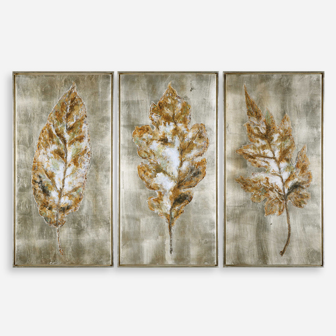 Uttermost Champagne Leaves Modern Art Decorative Accents Uttermost   