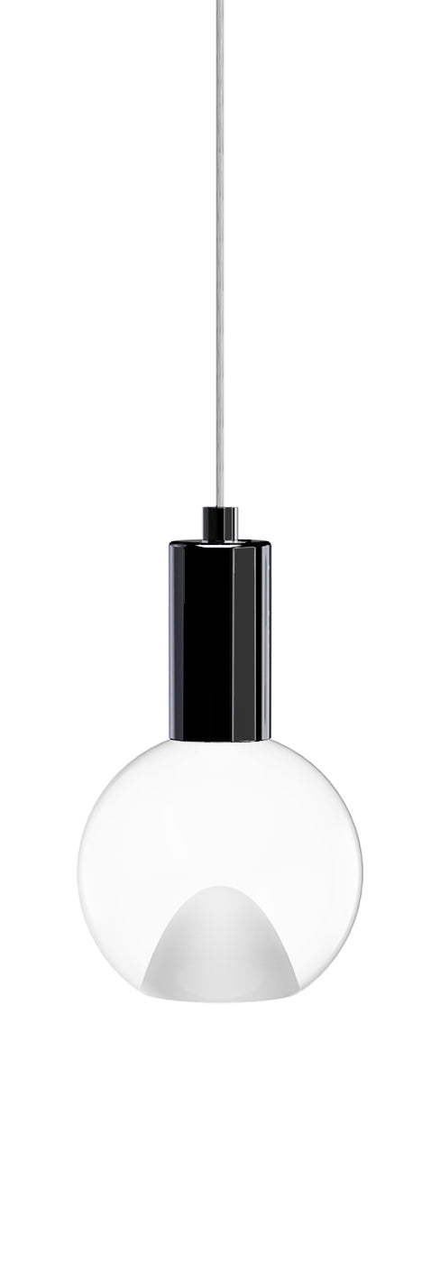 Blackjack Lighting 3" Acrylic Globe Pendant Pendants Blackjack Lighting 3" Clear Matte Black