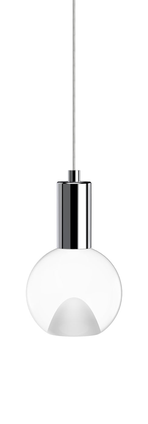 Blackjack Lighting 5" Acrylic Globe Pendant Pendants Blackjack Lighting 5" Polished Chrome 