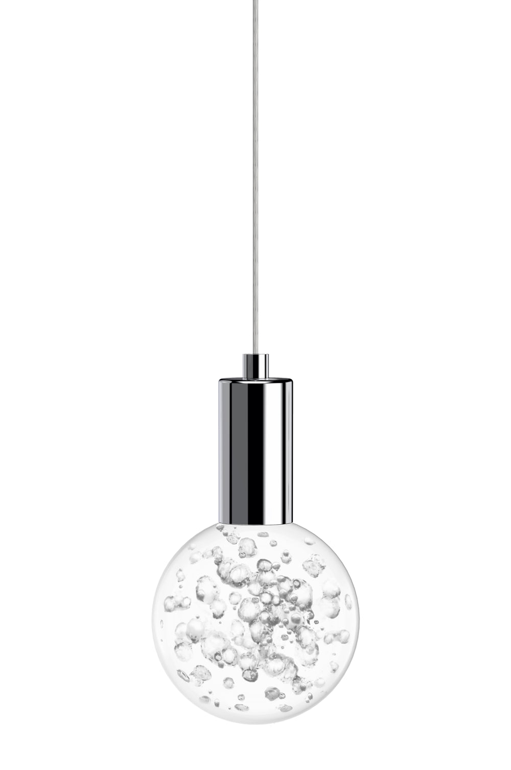 Blackjack Lighting 3" Acrylic Globe Pendant Pendants Blackjack Lighting 3" Bubble Polished Chrome