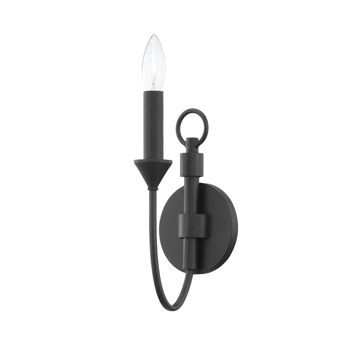 Troy Lighting Cate Wall Sconce Wall Sconces Troy Lighting FORGED IRON 4.5x4.5x14 