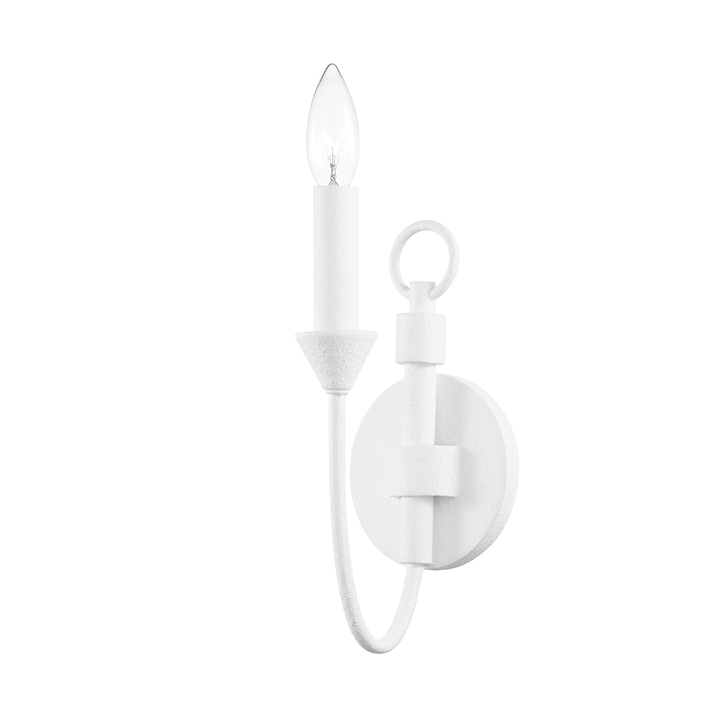 Troy Lighting Cate Wall Sconce Wall Sconces Troy Lighting GESSO WHITE 4.5x4.5x14 