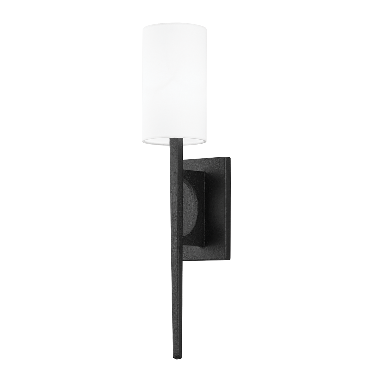 Troy Lighting Wallace Wall Sconce Wall Sconce Troy Lighting BLACK IRON 4.75x4.75x24.5 