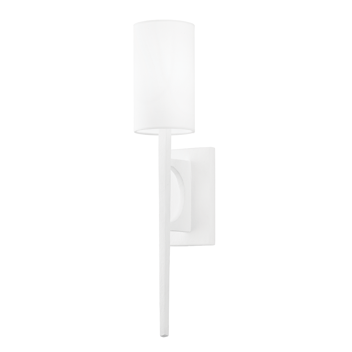 Troy Lighting Wallace Wall Sconce Wall Sconce Troy Lighting GESSO WHITE 4.75x4.75x24.5 