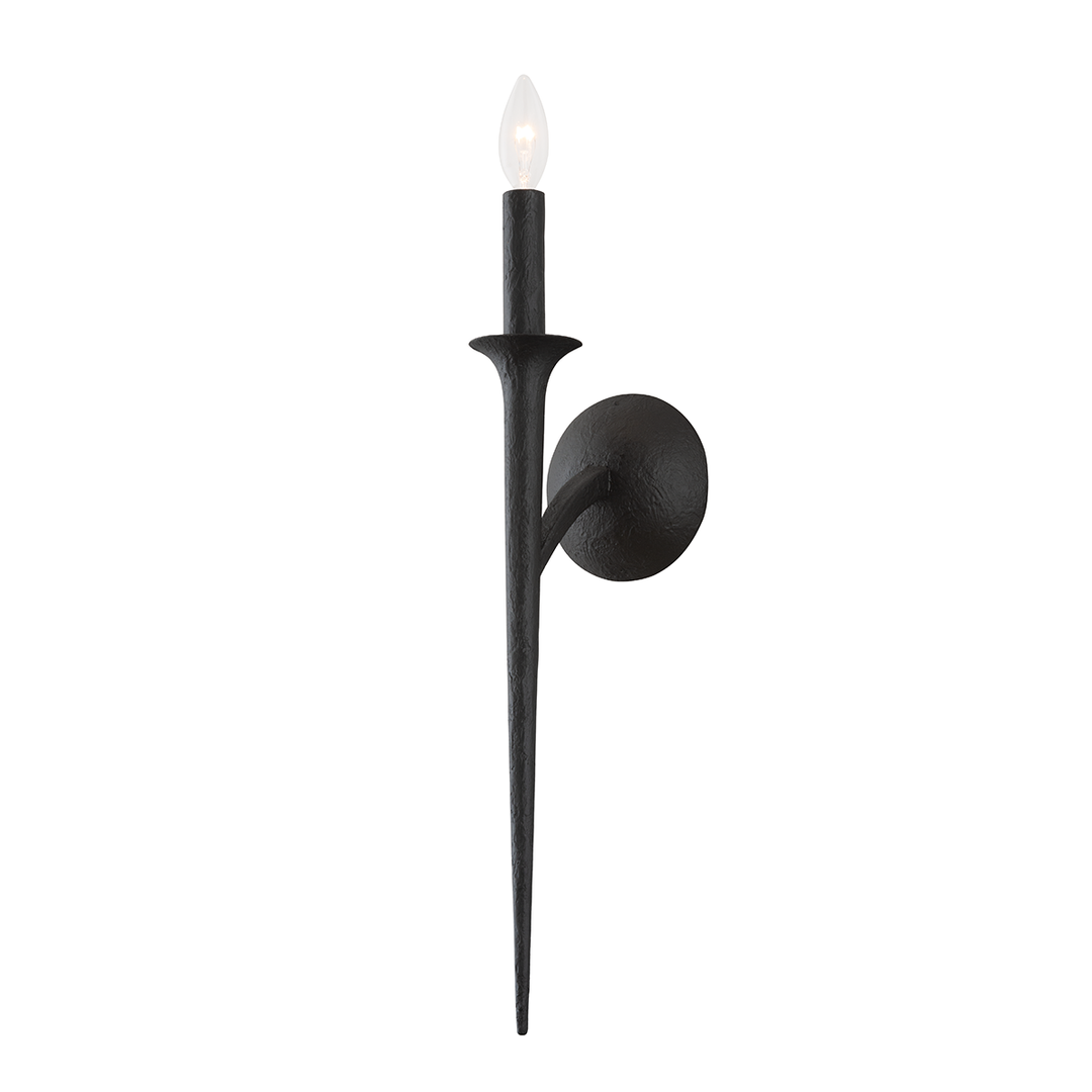 Troy Lighting Luca Wall Sconce Wall Sconces Troy Lighting BLACK IRON 4.75x4.75x20.25 