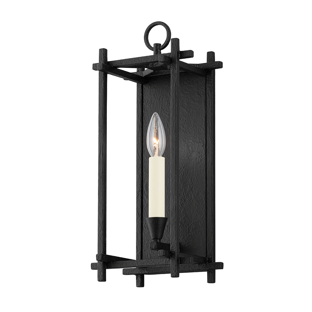 Troy Lighting Huck Wall Sconce Wall Sconces Troy Lighting BLACK IRON 7.25x7.25x16.75 