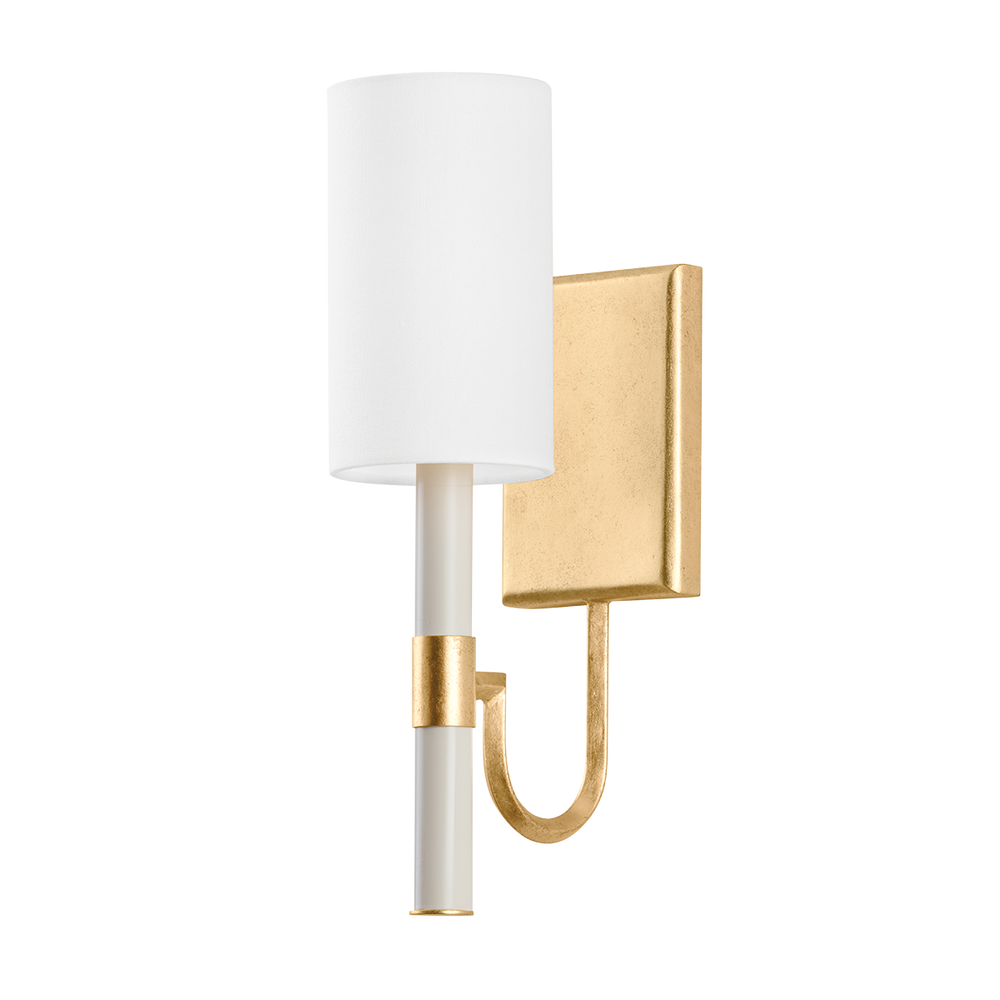 Troy Lighting GUSTINE Wall Sconce Wall Sconces Troy Lighting Vintage Gold Leaf 4.25x4.25x13.75 