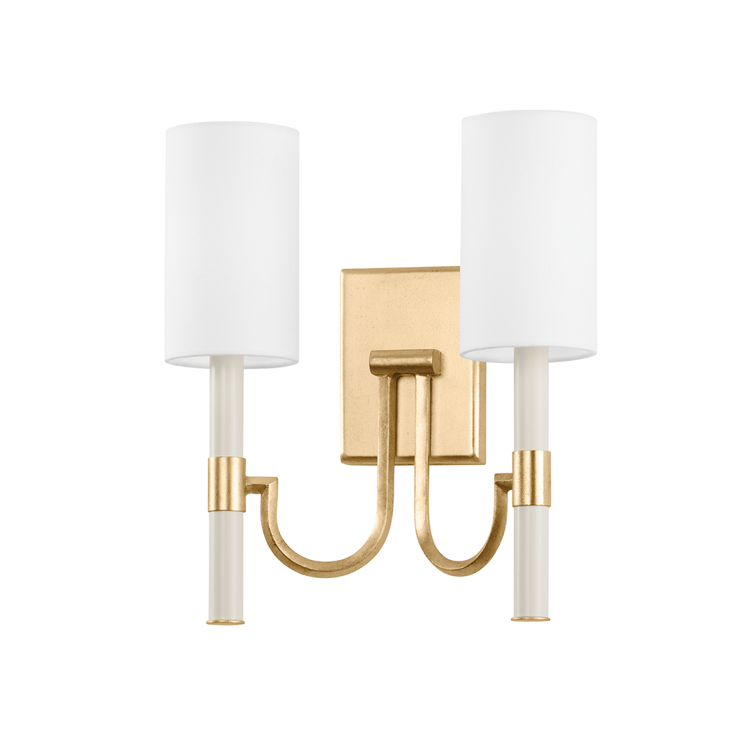 Troy Lighting GUSTINE Wall Sconce Wall Sconces Troy Lighting Vintage Gold Leaf 13.5x13.5x14.25 