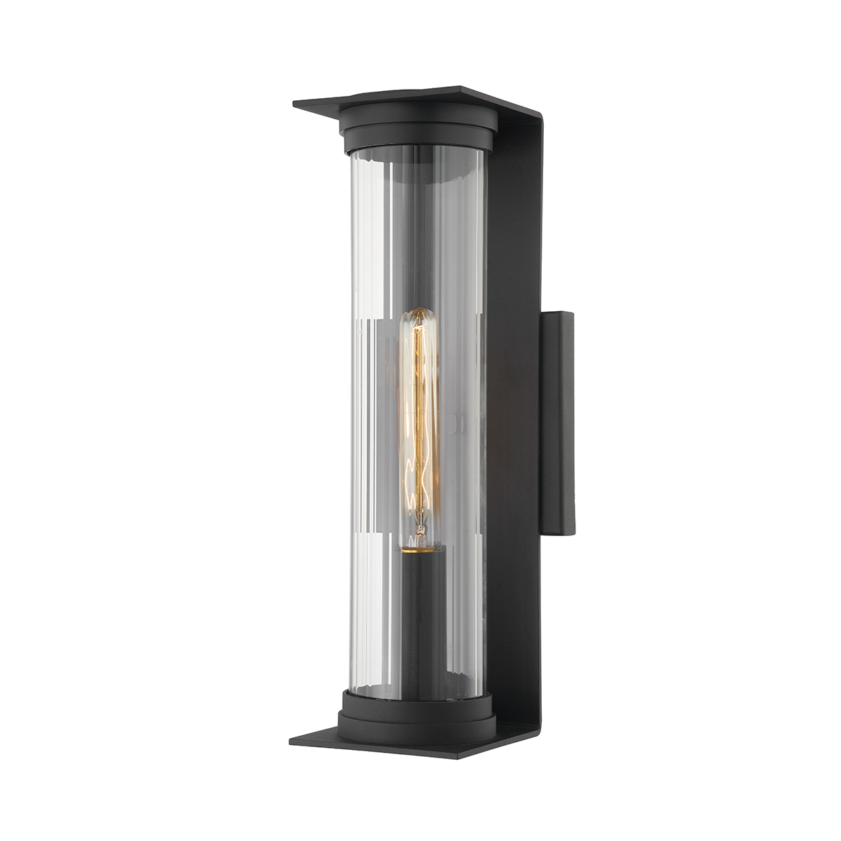 Troy Lighting Presley Wall Sconce Wall Sconce Troy Lighting TEXTURED BLACK 6.5x6.5x18 