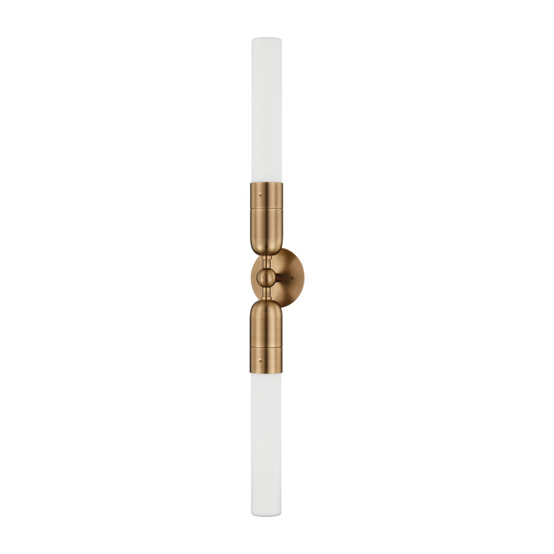 Troy Lighting Darby Wall Sconce Wall Sconces Troy Lighting PATINA BRASS 4.75x4.75x36.25 