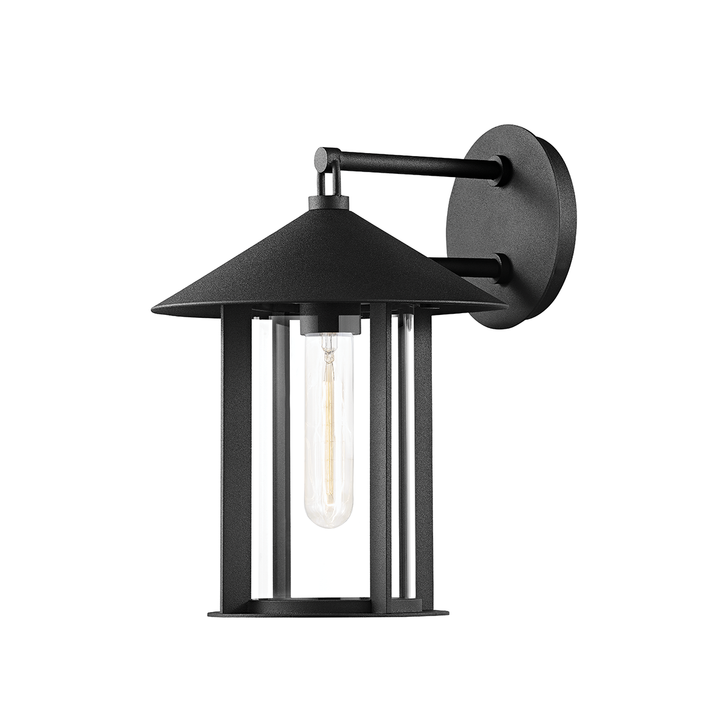 Troy Lighting Long Beach Wall Sconce Wall Sconces Troy Lighting TEXTURED BLACK 9x9x12.5 