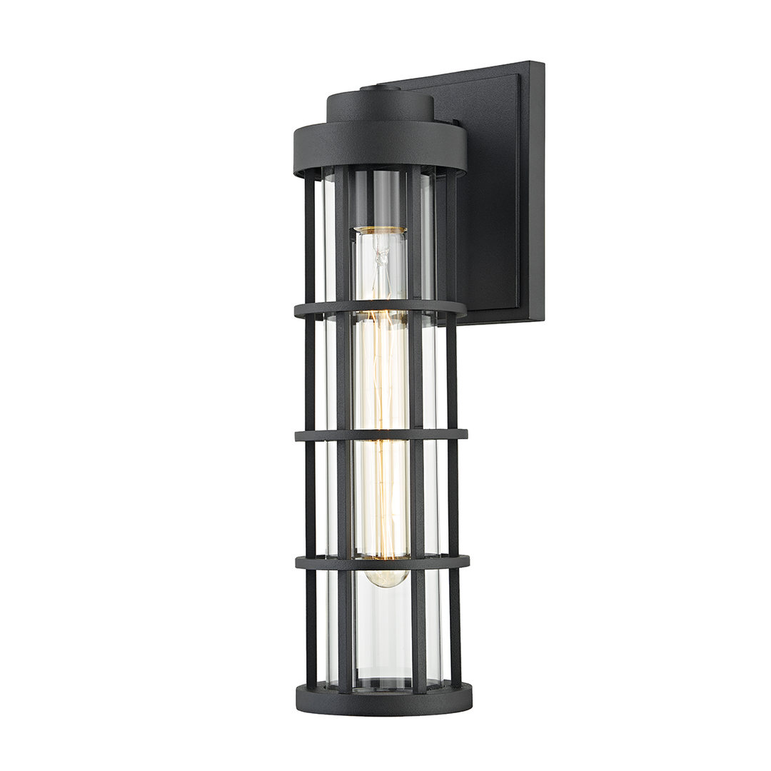 Troy Lighting Mesa Wall Sconce Wall Sconces Troy Lighting TEXTURED BLACK 4.75x4.75x15 