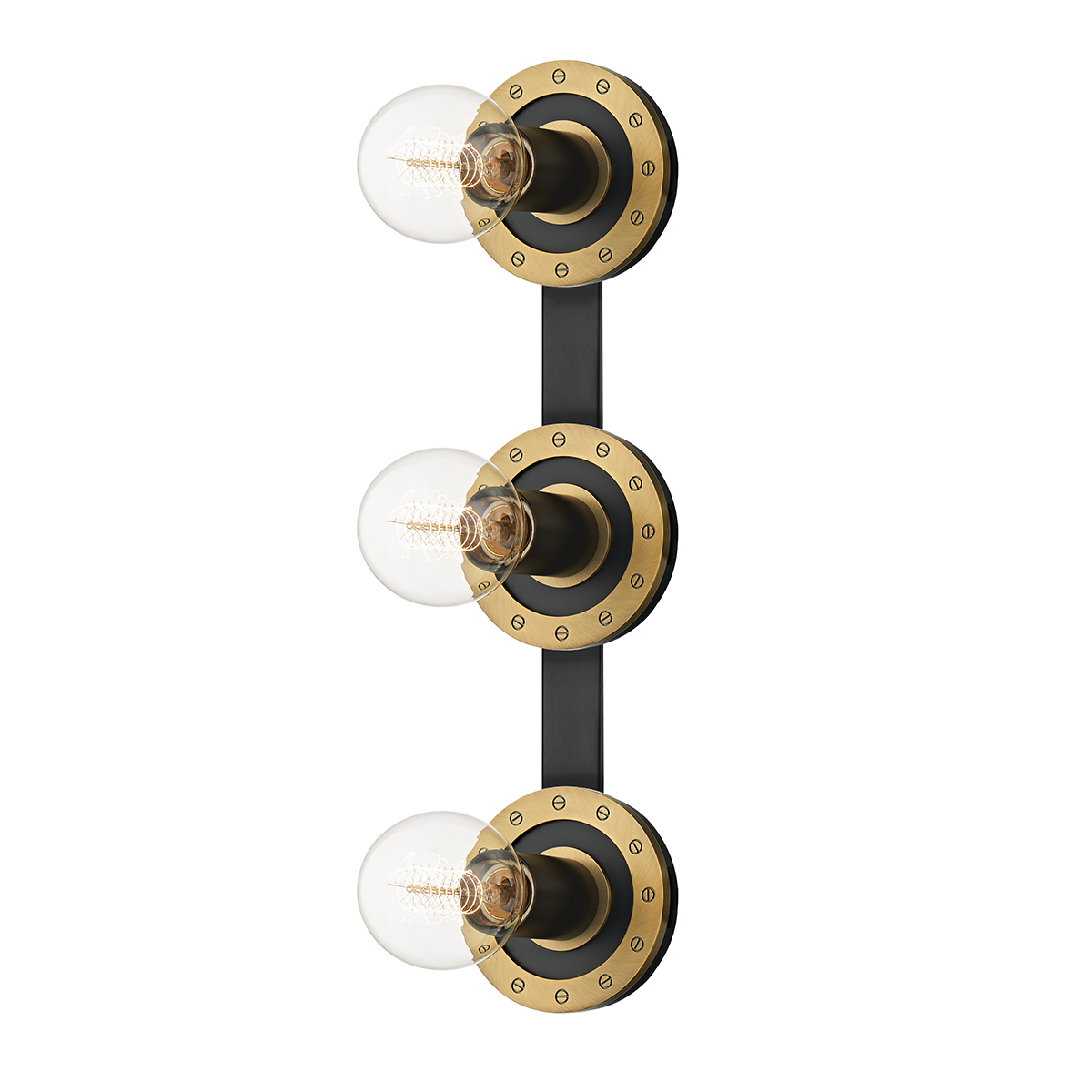 Troy Lighting Teo Bath and Vanity Bath and Vanity Troy Lighting PATINA BRASS/SOFT BLACK 21.75x21.75x4.75 