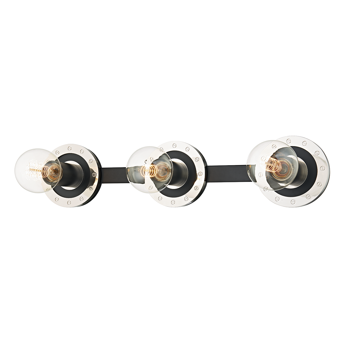 Troy Lighting Teo Bath and Vanity Bath and Vanity Troy Lighting Polished Nickel/Soft Black 21.75x21.75x4.75 