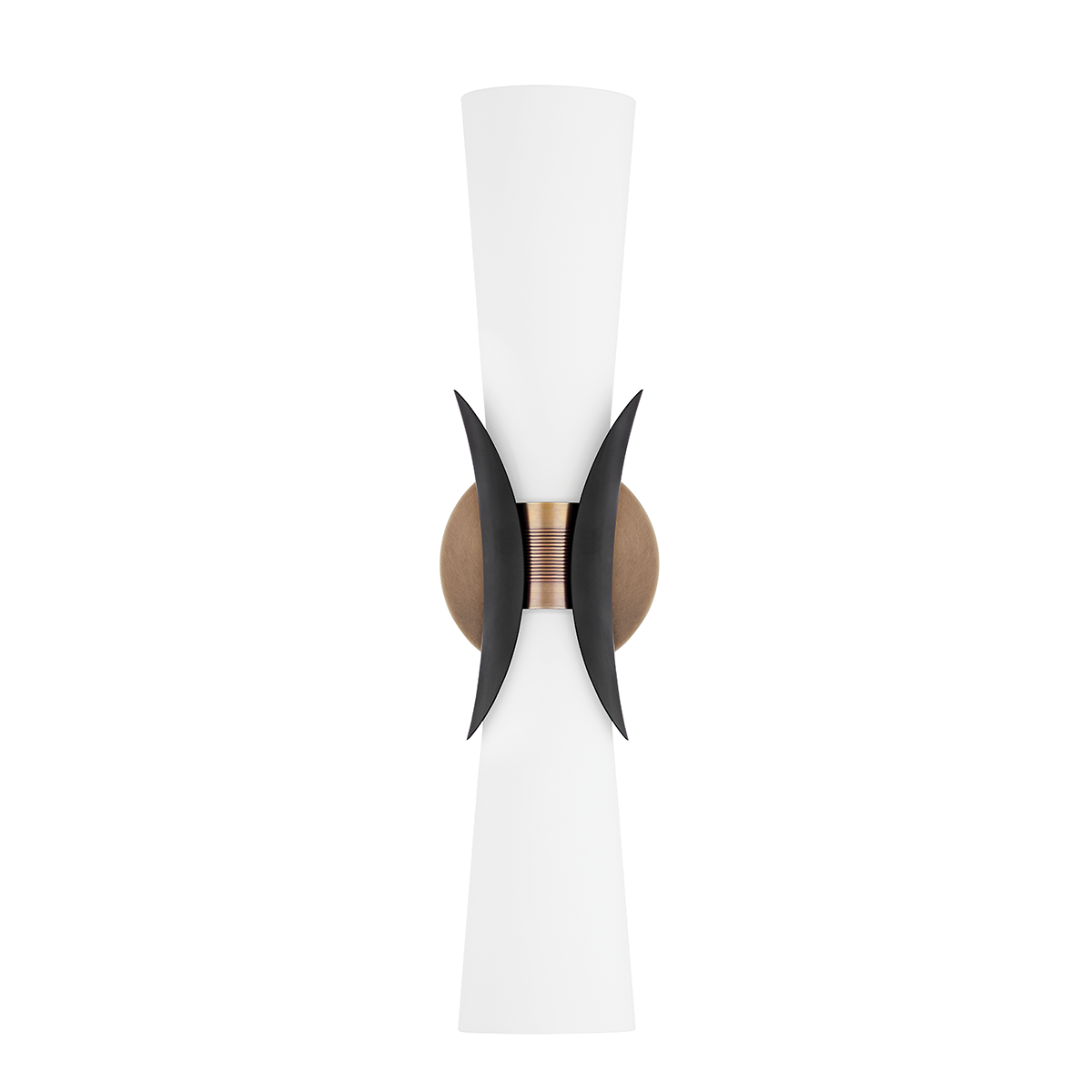 Troy Lighting Muncie Wall Sconce Wall Sconce Troy Lighting PATINA BRASS/SOFT BLACK 5x5x21 