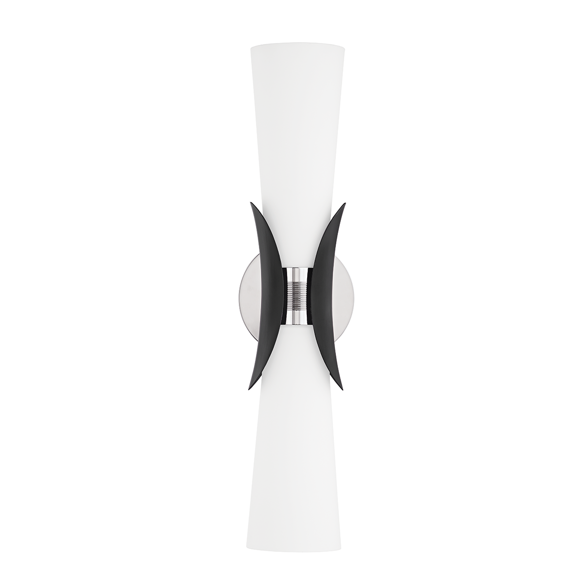 Troy Lighting Muncie Wall Sconce Wall Sconce Troy Lighting Polished Nickel/Soft Black 5x5x21 