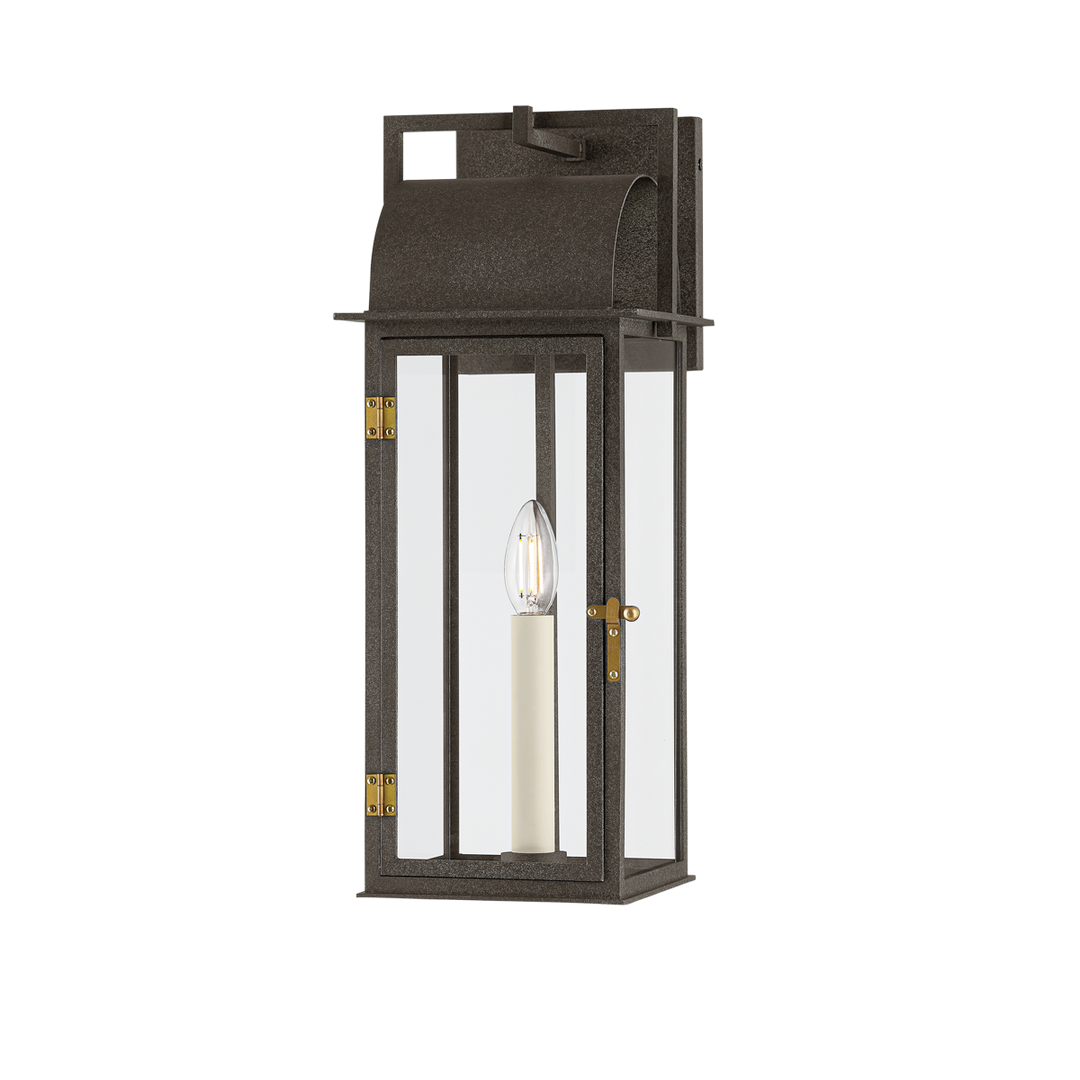 Troy Lighting BOHEN Exterior Wall Sconce Outdoor Wall Lights Troy Lighting French Iron/Patina Brass 7.5x7.5x19 