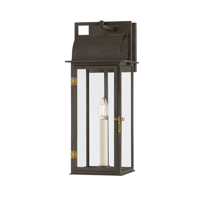 Troy Lighting BOHEN Exterior Wall Sconce Outdoor Wall Lights Troy Lighting French Iron/Patina Brass 7.5x7.5x19 