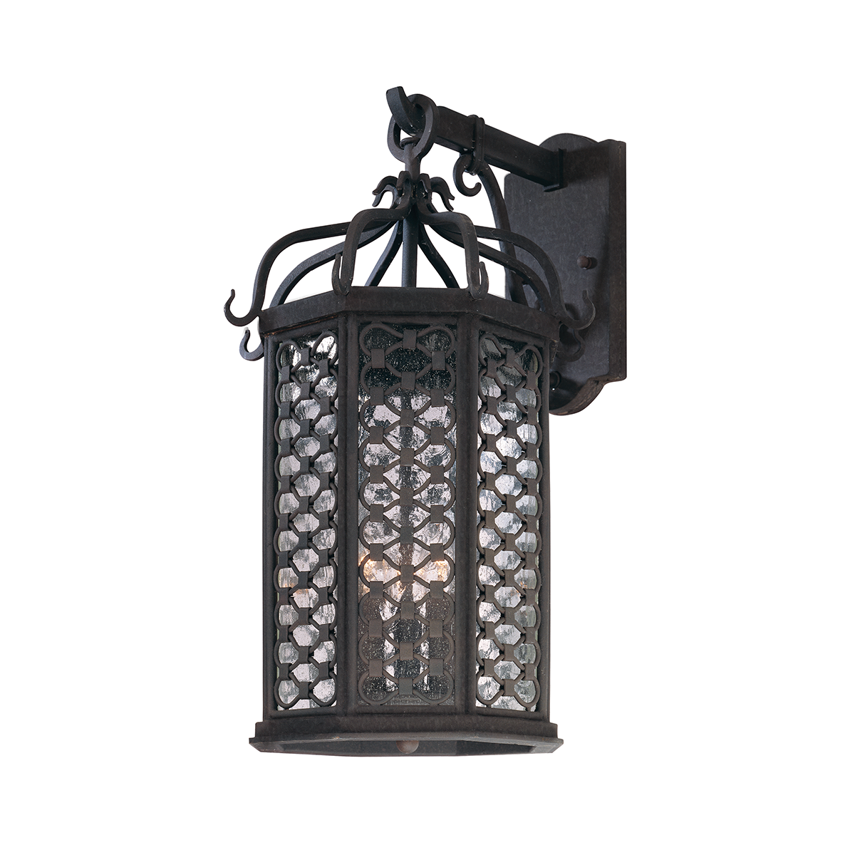 Troy Lighting Los Olivos Wall Sconce Wall Sconce Troy Lighting TEXTURED IRON 10.5x10.5x20.5 