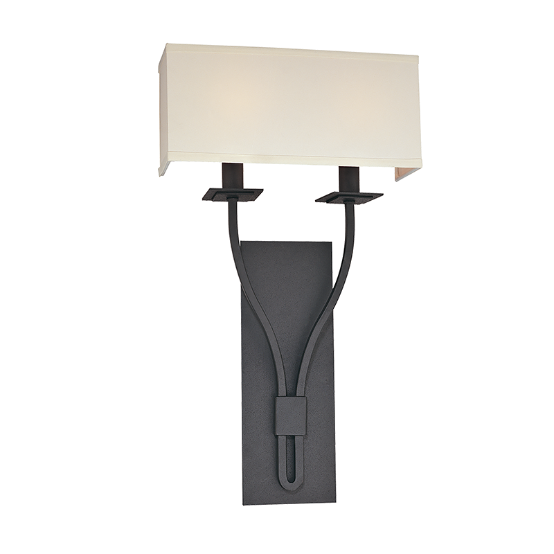 Troy Lighting Palladium Wall Sconce Wall Sconce Troy Lighting TEXTURED BLACK 12x12x21 