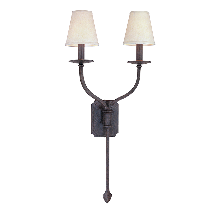 Troy Lighting La Brea Wall Sconce Wall Sconce Troy Lighting TEXTURED IRON 14.5x14.5x30 