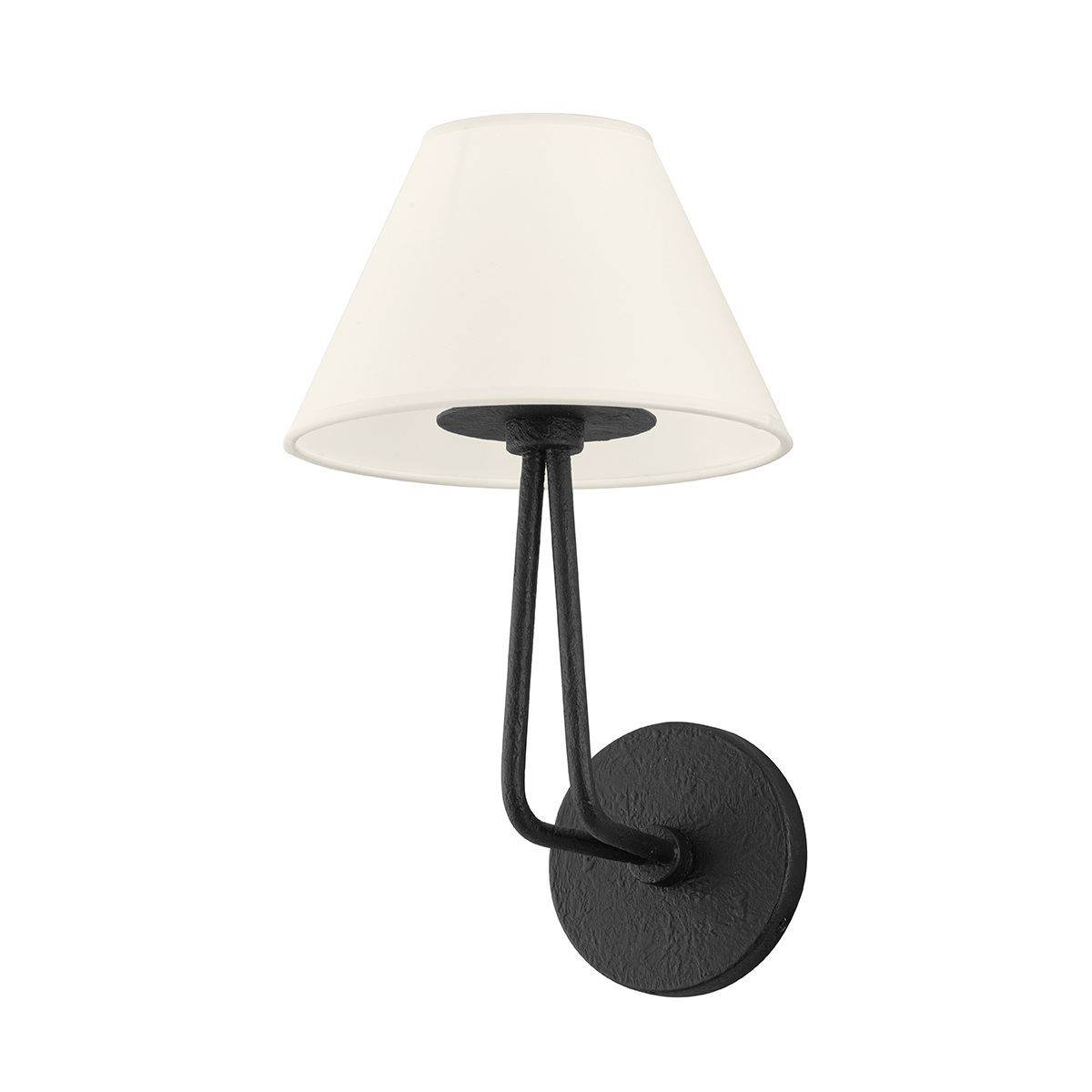 Troy Lighting Ozias Wall Sconce Wall Sconce Troy Lighting BLACK IRON 8x8x13.75 