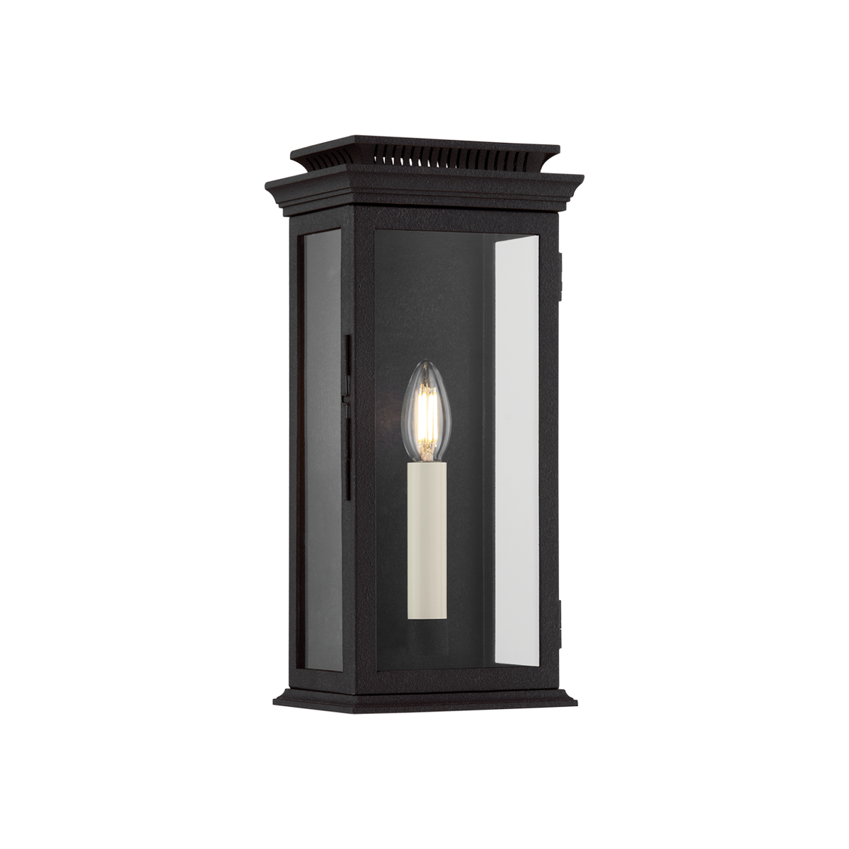 Troy Lighting LOUIE EXTERIOR WALL SCONCE Wall Sconce Troy Lighting FORGED IRON 7x7x14.5 