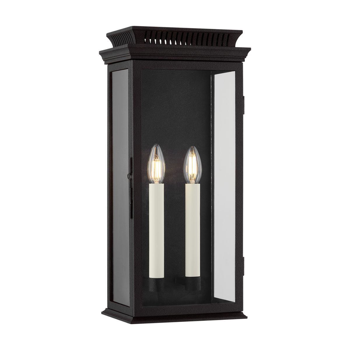 Troy Lighting LOUIE EXTERIOR WALL SCONCE Wall Sconce Troy Lighting FORGED IRON 9x9x19.75 