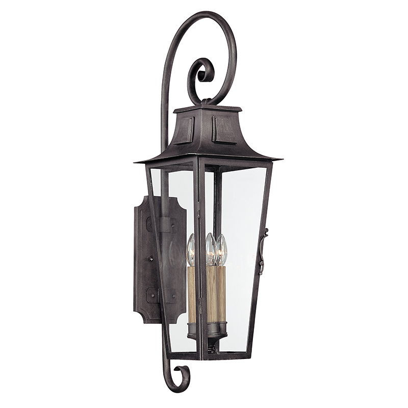 Troy Lighting Parisian Square Wall Sconce Wall Sconce Troy Lighting AGED PEWTER 10x10x34.5 