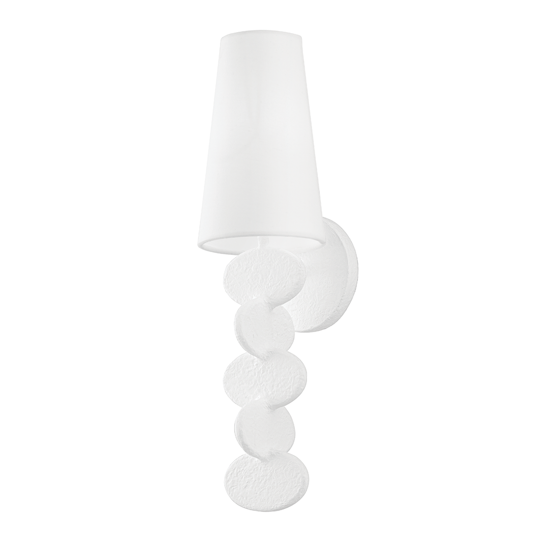 Troy Lighting Ellios Wall Sconce Wall Sconces Troy Lighting GESSO WHITE 4.75x4.75x18 