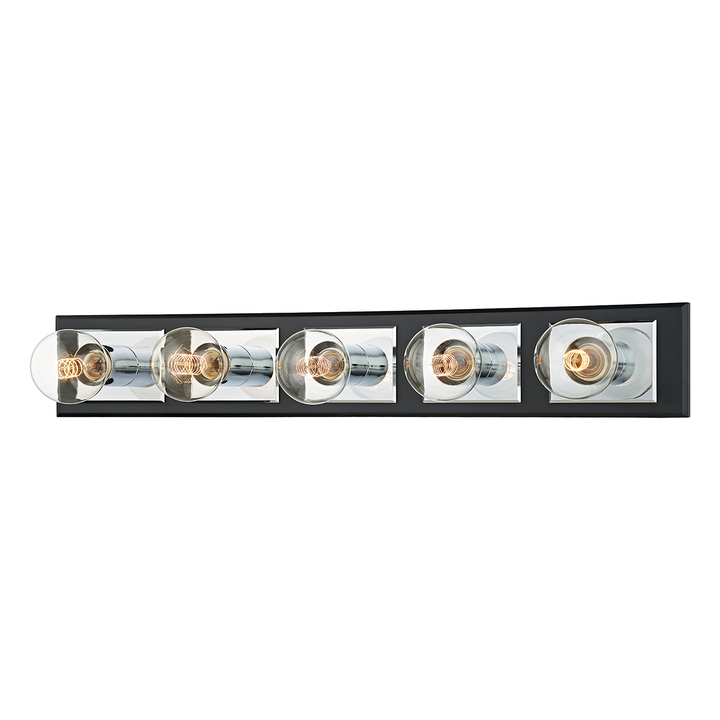 Troy Lighting Runyan Bath and Vanity Vanity Lights Troy Lighting Polished Chrome/soft Black 28.75x28.75x4.75 