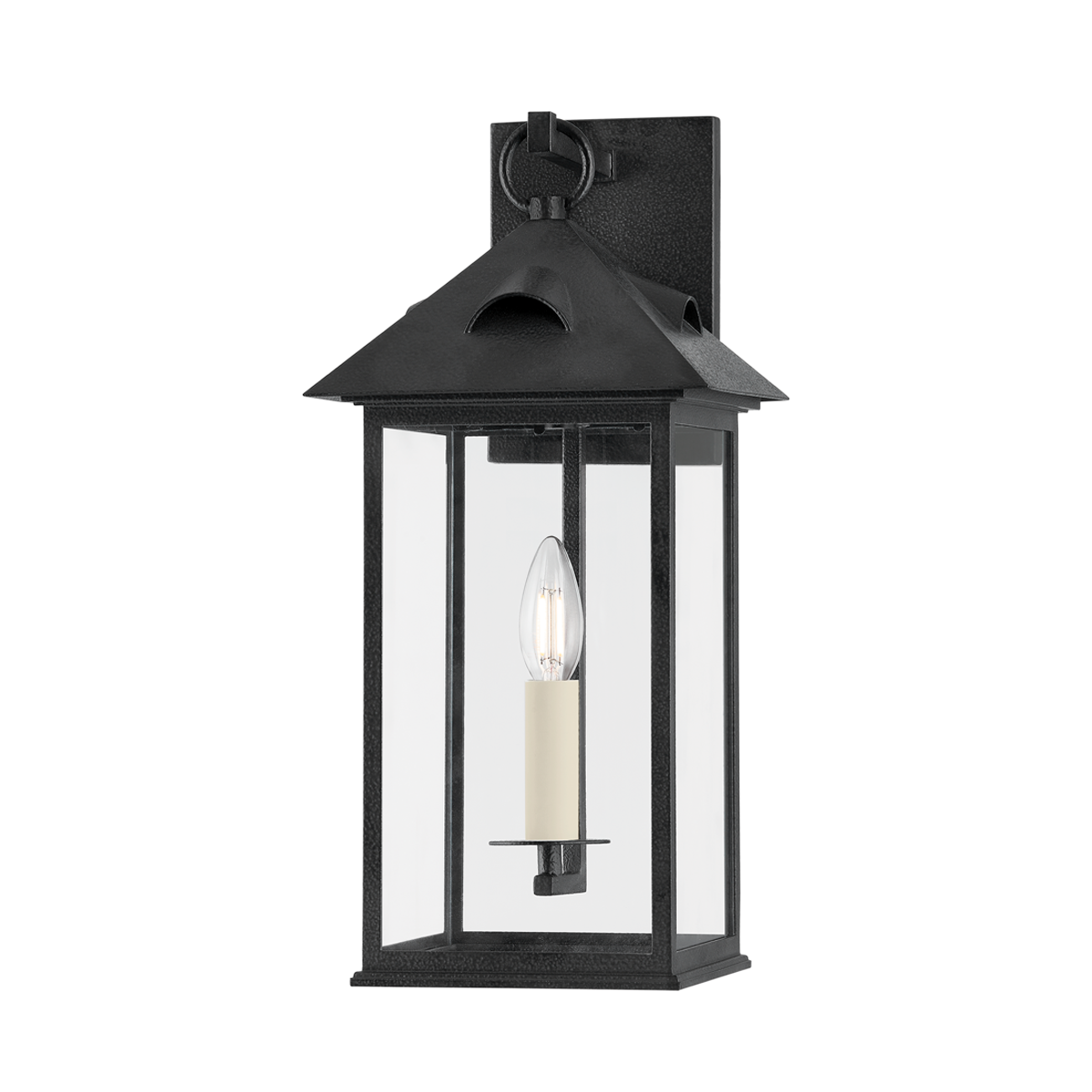 Troy Lighting CORNING Exterior Wall Sconce Exterior Troy Lighting FORGED IRON 8x8x17.5 