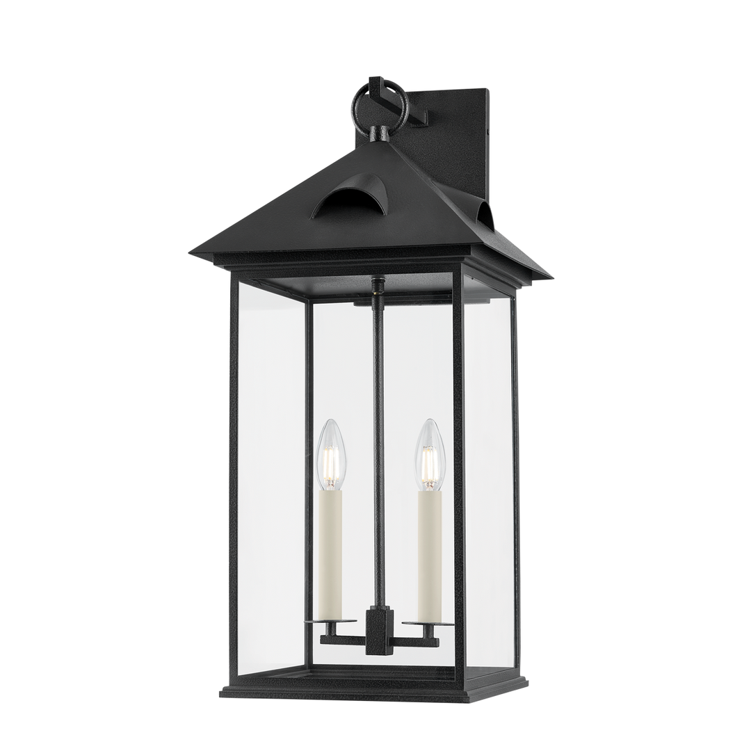 Troy Lighting CORNING Exterior Wall Sconce Outdoor Wall Lights Troy Lighting FORGED IRON 11.5x11.5x23 