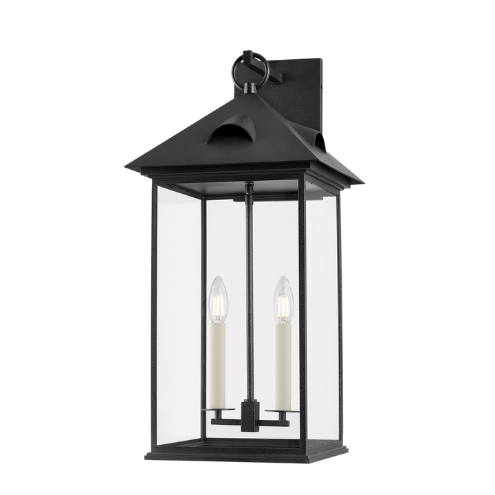 Troy Lighting CORNING Exterior Wall Sconce Outdoor Wall Lights Troy Lighting FORGED IRON 11.5x11.5x23 