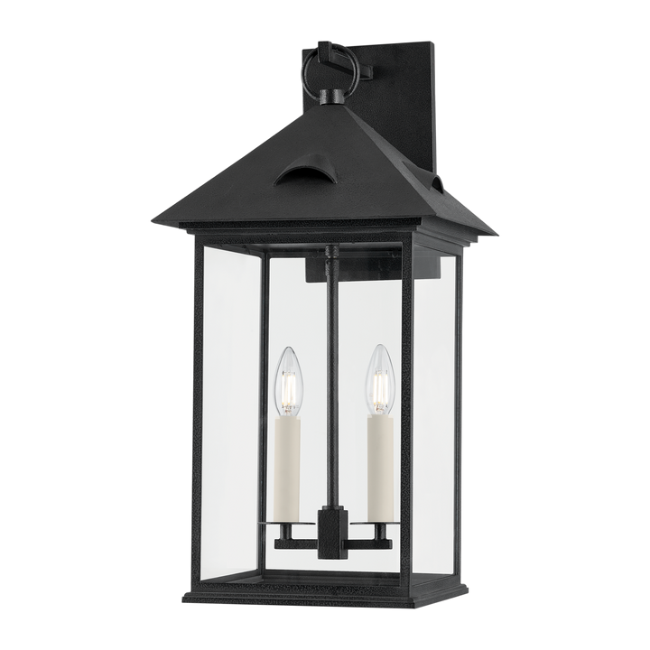 Troy Lighting CORNING Exterior Wall Sconce Outdoor Wall Lights Troy Lighting FORGED IRON 13x13x28 