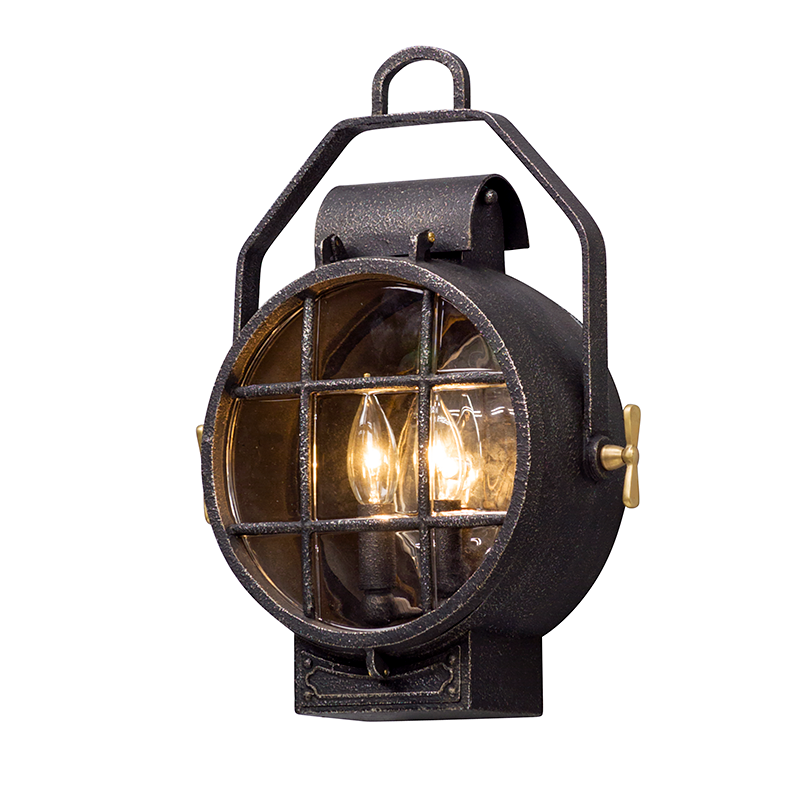 Troy Lighting Point Lookout Wall Sconce Wall Sconce Troy Lighting AGED PEWTER 12.5x12.5x16.25 