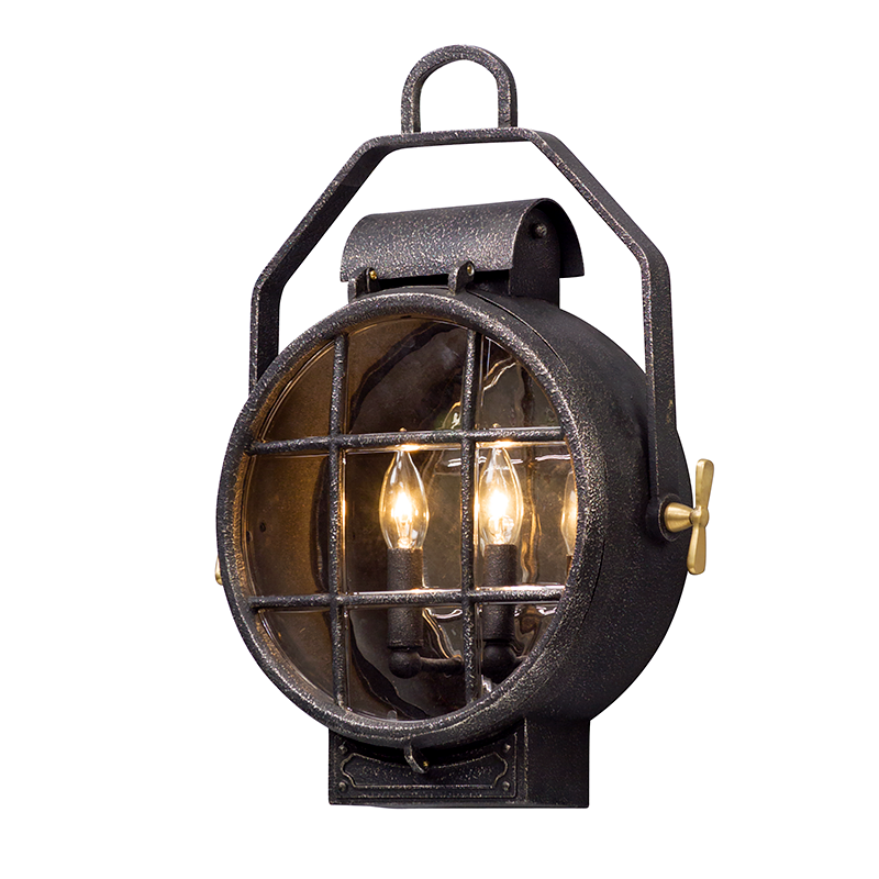 Troy Lighting Point Lookout Wall Sconce Wall Sconce Troy Lighting AGED PEWTER 15x15x19.25 