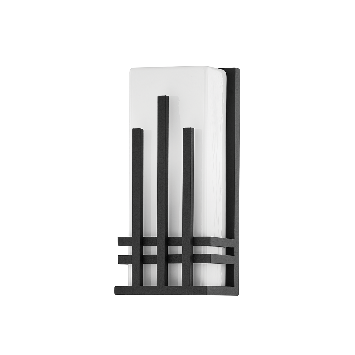 Troy Lighting San Mateo Wall Sconce Wall Sconce Troy Lighting TEXTURED BLACK 4.5x4.5x10.5 