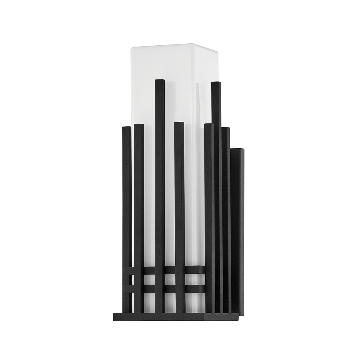 Troy Lighting San Mateo Wall Sconce Wall Sconce Troy Lighting TEXTURED BLACK 5x5x14.25 