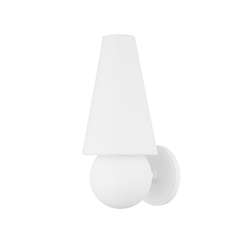 Troy Lighting Cassius Wall Sconce Wall Sconces Troy Lighting TEXTURED WHITE 5.75x5.75x13.5 