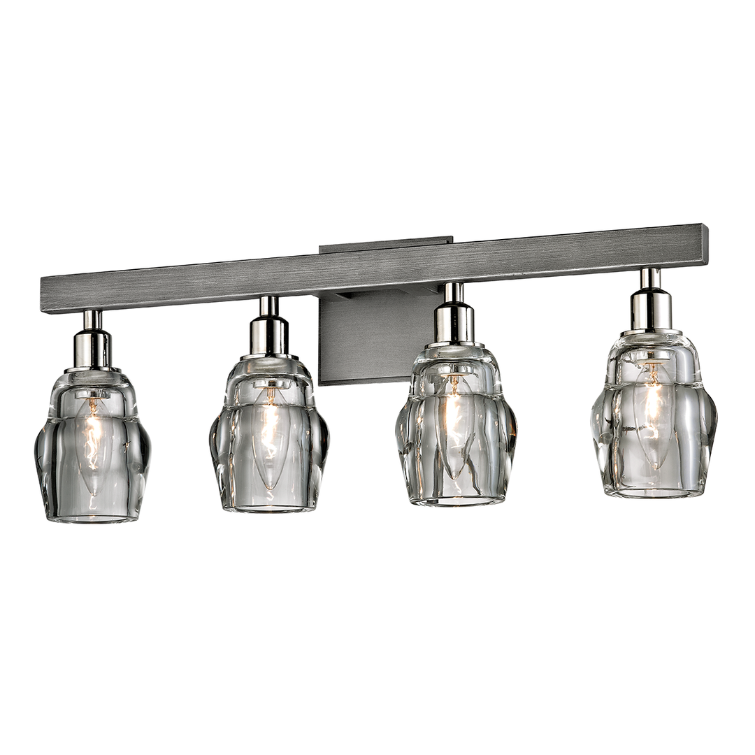 Troy Lighting Citizen Bath and Vanity Vanity Lights Troy Lighting GRAPHITE AND POLISHED NICKEL 22.75x22.75x9 