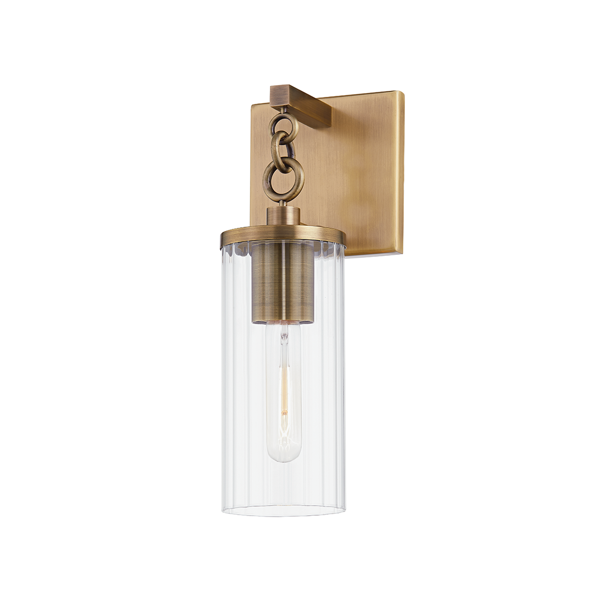 Troy Lighting Yucca Wall Sconce Wall Sconce Troy Lighting PATINA BRASS 4.75x4.75x12.75 