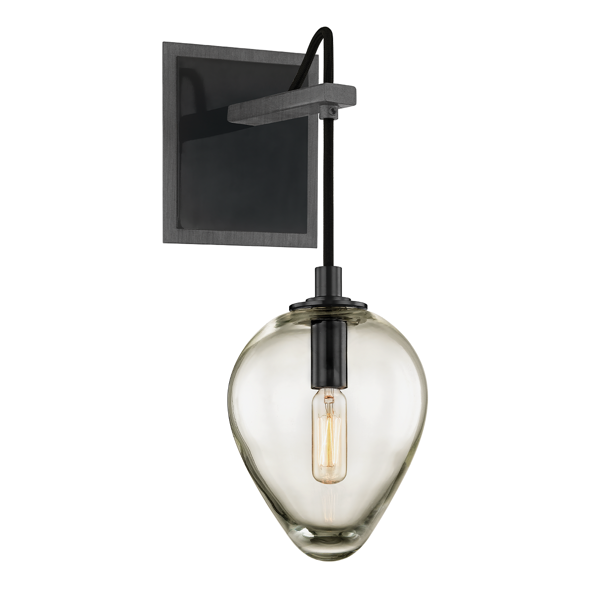 Troy Lighting Brixton Wall Sconce Wall Sconce Troy Lighting GRAPHITE/BLACK CHROME 5.75x5.75x15 