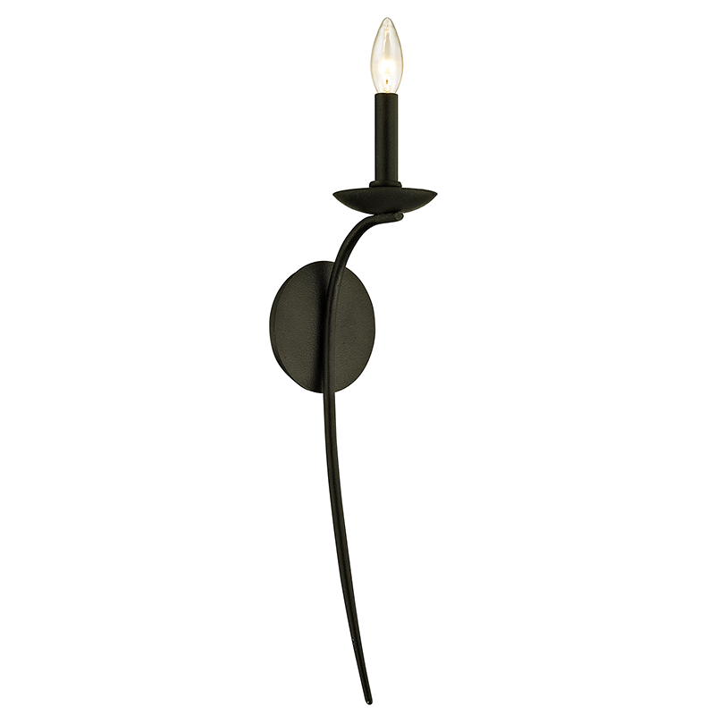 Troy Lighting Sawyer Wall Sconce Wall Sconce Troy Lighting FORGED IRON 5x5x22.5 