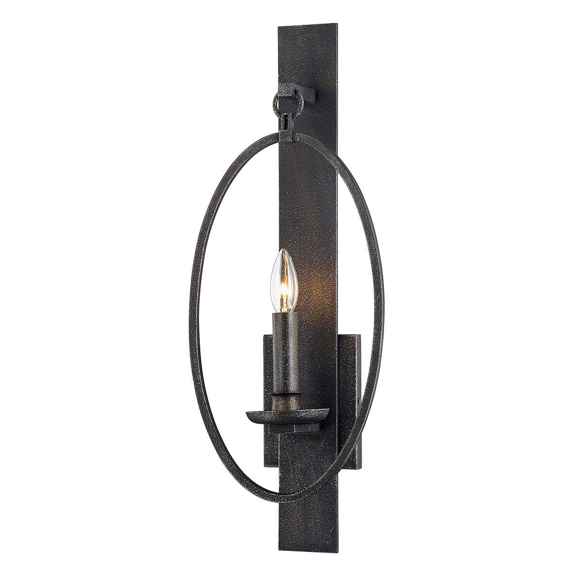 Troy Lighting Baily Wall Sconce Wall Sconce Troy Lighting AGED PEWTER 8.5x8.5x23 