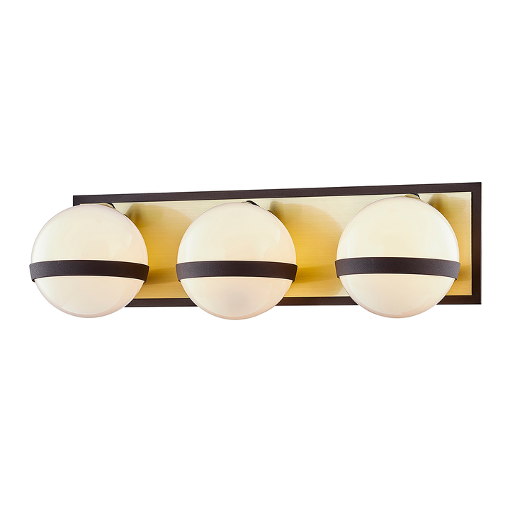 Troy Lighting Ace Bath and Vanity Vanity Lights Troy Lighting TEXTURED BRONZE BRUSHED BRASS 19.75x19.75x5.5 