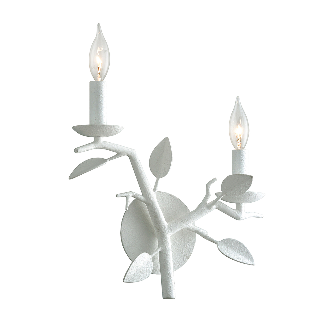 Troy Lighting Aubrey Wall Sconce Wall Sconces Troy Lighting GESSO WHITE 12.75x12.75x13 